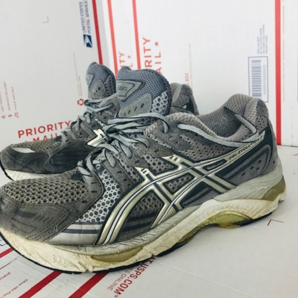 Asics Mens Gel Evolution 6 Grey Running Sz 9